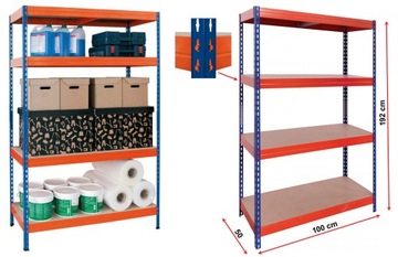 БОЛЬШАЯ, СТАБИЛЬНАЯ, ПРОЧНАЯ полка AR-SHELVING, 1200 кг