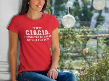 Koszulka damska CIOCIA jednostka specjalna Prezent