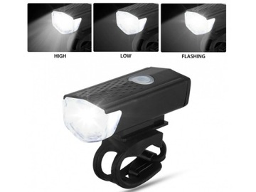 НАБОР МОЩНЫХ ВЕЛОСИПЕДНЫХ ЛАМП ПЕРЕДНЯЯ ЗАДНЯЯ ДЛЯ РУЛЯ СВЕТОДИОДНАЯ АККУМУЛЯТОРНАЯ БАТАРЕЯ