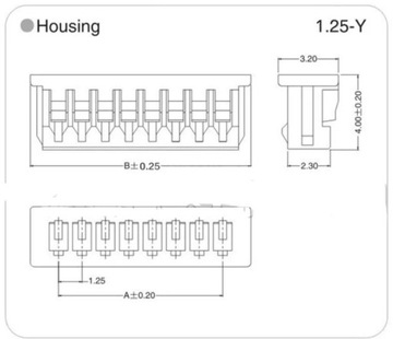 Разъем разъема Micro JST 1,25 мм 6 контактный куб