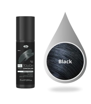 Lisap Retouch Spray do włosów na odrost BLACK 75ml