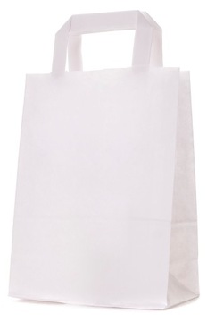 Torby papierowe torebki BIAŁE małe 75 sztuk TORBY 18x9x23cm A5 180x90x230