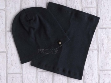 Комплект: ШАПКА + ТРУБКА, шарф-бини, ПОЛОСКИ, размеры 51-56.