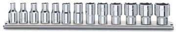 KOMPLET NASADEK 900, 4-14MM, 13 SZTUK, NA SZYNIE METALOWEJ, MODEL 900/SB13