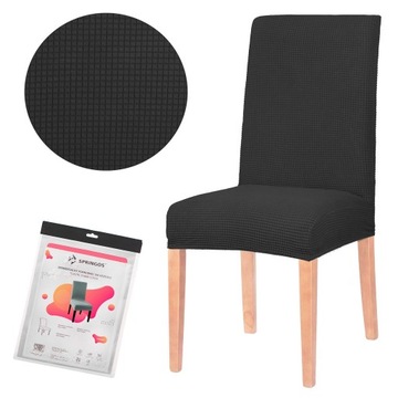 POKROWIEC NA KRZESŁO CZARNY ELASTYCZNY UNIWERSALNY SPANDEX