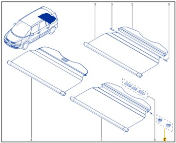 КРЮКИ, ШТОРКИ БАГАЖНИКА, RENAULT ESPACE IV
