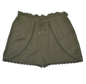 PRIMARK Khaki marszczone szorty dziewczęce 134 cm