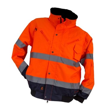 KURTKA ODBLASKOWA URG-HV-BOMBER 3w1 ORANGE XXL