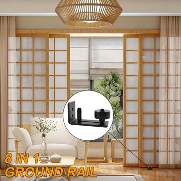 Настенная система раздвижных дверей с напольными роликовыми направляющими