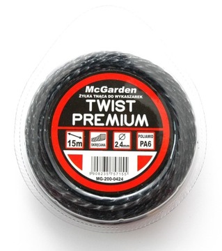 ŻYŁKA DO KOSY WYKASZARKI 2,4MM 15M TWIST PREMIUM
