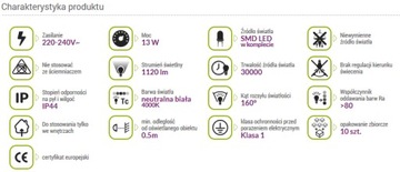 PLAFONIERA LED 13W Ø260 03591 KLARA LED C IDEUS
