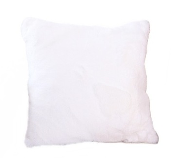 POSZEWKA DEKORACYJNA 43x43 cm BIAŁA BIEL MIĘKKIE GĘSTE FUTERKO BOHO