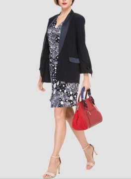 Черная женская куртка Joseph Ribkoff из легкого струящегося материала, размер 40