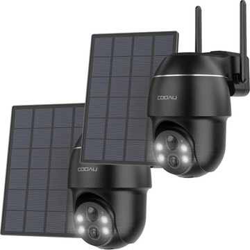 НАРУЖНАЯ СОЛНЕЧНАЯ IP WIFI КАМЕРА 3MPx ЧЕРНАЯ 2шт.