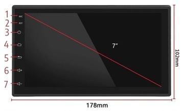 АВТОМОБИЛЬНЫЙ РАДИО 2 DIN ANDROID USB GPS BLUETOOTH
