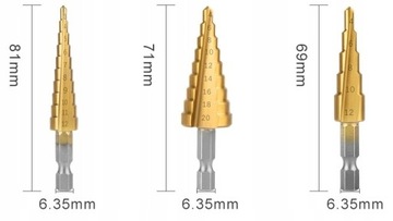 НАБОР СТУПЕНЧЕСКИХ СВЕРЛ 4-32 ММ ПО МЕТАЛЛУ