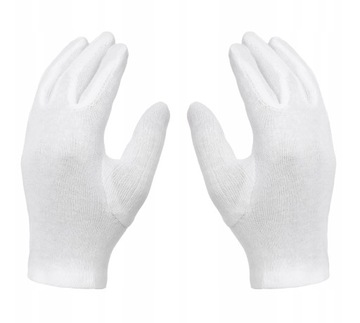 Перчатки х12 пар, хлопковые CXS белые, размер 6.