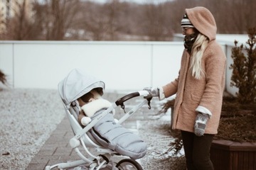 Спальный мешок Zaffiro iGrow 2.0 для коляски Wool Premium Grey + Organic Grey