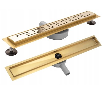 Odpływ Liniowy Odwodnienie 80 cm Złoty Dwustronny Pro Mirror Rea Greek