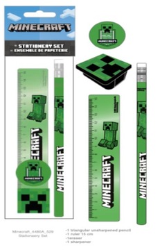 Zestaw szkolny 4 elementowy z kolekcji Minecraft