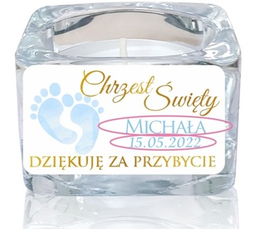 5 шт.Подсвечник Крещение Спасибо Свеча