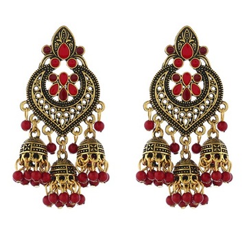 1 Pair of Women Bohemian Earrings Decorative