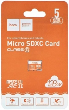 Высокоскоростная карта памяти HOCO microSD TF 128 ГБ, класс 10