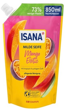 Isana Łagodne mydło Mango Exotic Tropikalny zapach 850 ml z NIEMIEC zapas
