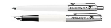PARKER FOR TEACHER КОНЕЦ ГОДА Ручка и шариковая ручка JOTTER WHITE с гравировкой