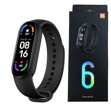 SMARTBAND M6 SMARTWATCH ZEGAREK OPASKA SPORTOWA CZARNY