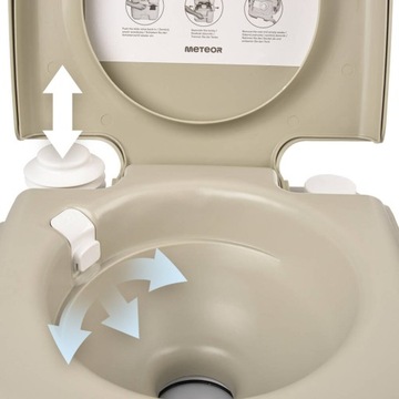 ПОРТАТИВНЫЙ ТУРИСТИЧЕСКИЙ КЕМПИНГОВЫЙ ТУАЛЕТ METEOR WC 20л, легкий, компактный