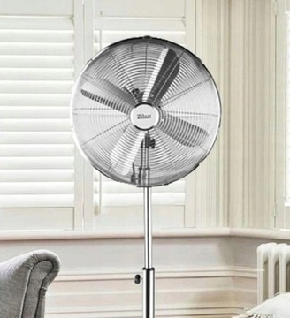 WENTYLATOR PODŁOGOWY STAL CHROM 50W, 40CM