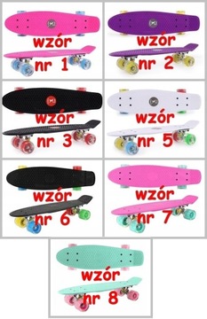 КОРОТКИЙ СКЕЙБОРД 56см FISZKA С СВЕТЯЩИМИСЯ КОЛЕСАМИ