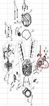ВПУСКНОЙ ГОЛОВКА ВПУСКНОГО КОЛЛЕКТОРА Quad ATV Access Lucky Star 300cc