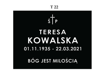TABLICA NAGROBKOWA NA GRÓB TABLICA z napisem