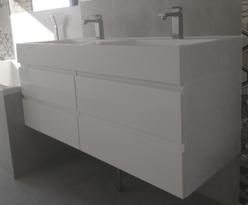 ATU MATT БЕЛЫЙ ШКАФ, ДВОЙНАЯ РАКОВИНА 140