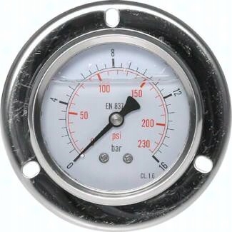 Manometr tablicowy glicerynowy D63, 0 do 40 bar
