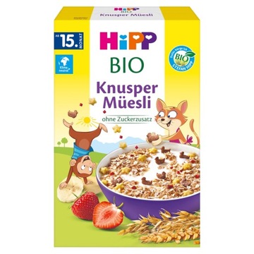 HiPP BIO Chrupiące musli z bananami i trusk. 200 g