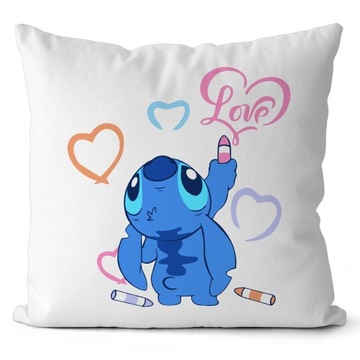 PODUSZKA STICH LILO I STICH PREZENT DLA DZIECKA JASIEK 40X40 CM MIKROFIBRA