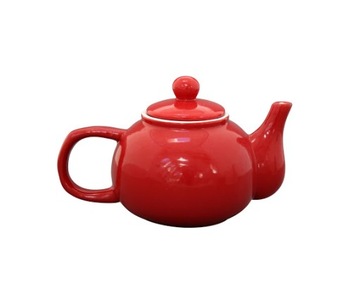Dzbanek do herbaty czerwony Krasilnikoff, 1000 ml