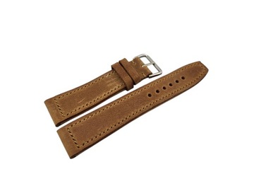 MOCNY PASEK DO ZEGARKA HAND MADE REDUS 22MM RĘCZNIE ROBIONY SKÓRA NATURALNA
