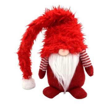 РОЖДЕСТВЕНСКИЙ ОРНАМЕНТ СТОЯЩИЙ ЭЛЬФИНИЯ САНТА В МЕХОВОЙ ШАПКЕ 64,5 СМ