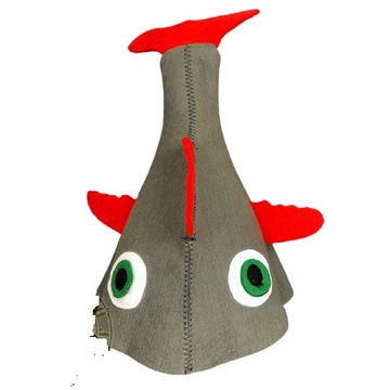 КЕПКА ДЛЯ САУНЫ ВОЙЛОЧНАЯ ШАПКА ДЛЯ САУНЫ - РЫБА