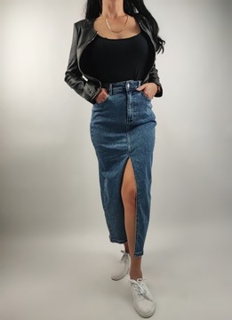 Длинная джинсовая юбка Laulia с разрезом, размер М