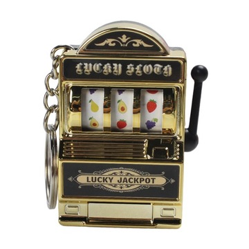 Mini automat do gry brelok do kluczy Mini gra zręcznościowa zabawka dla dzieci mężczyźni złoto