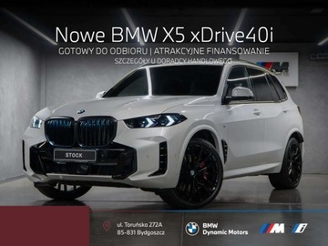 BMW X5 G05 SUV Facelifting 3.0 40i 381KM 2025 BMW X5 xDrive40i 381 KM mHEV - Pakiet M Pro - Pneumatyka - Kamera 360 - Hak