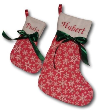 Skarpeta na święta dekoracyjna na kominek imię
