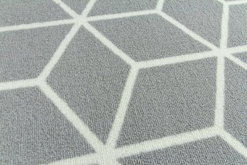 ширина 80 см РОМБОВАЯ КОРЗИНА С РЕЗИНОВЫМ ПОКРЫТИЕМ СВЕТЛО-СЕРЫЕ КУБИКИ