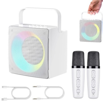 MIKROFON BEZPRZEWODOWY KARAOKE GŁOŚNIK BLUETOOTH Z 2 MIKROFONAMI