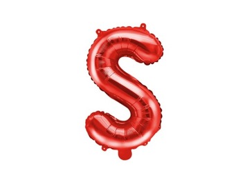 Balon foliowy litera S czerwona 35cm 1szt
